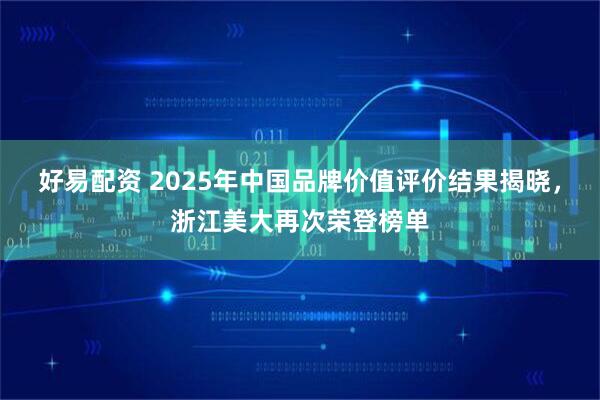 好易配资 2025年中国品牌价值评价结果揭晓，浙江美大再次荣登榜单