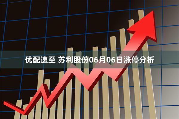 优配速至 苏利股份06月06日涨停分析