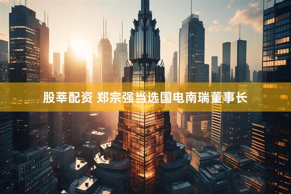 股莘配资 郑宗强当选国电南瑞董事长