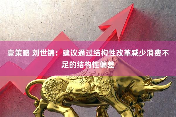 壹策略 刘世锦：建议通过结构性改革减少消费不足的结构性偏差