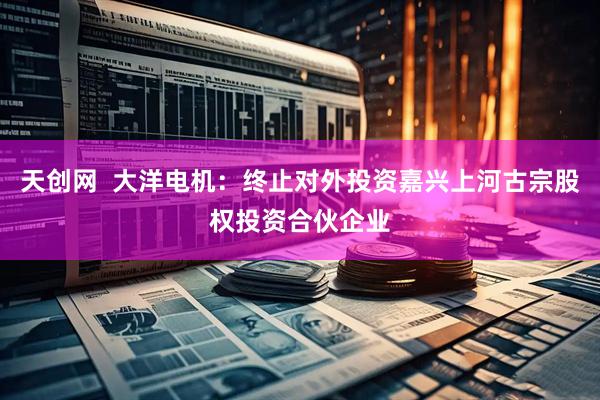 天创网 大洋电机:终止对外投资嘉兴上河古宗股权投资合伙企业